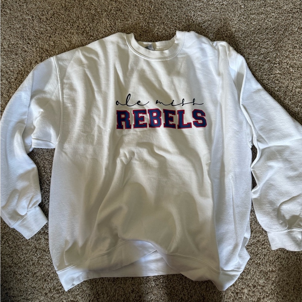 White Ole Miss Rebels Sweatershirt